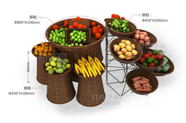 超市貨架_果蔬堆頭